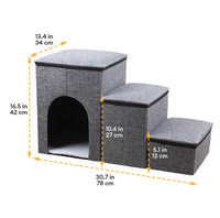 Rampe pour chien pour escaliers, portable, multifonctionnelle, pliable, rampe et escalier pour chien et chat, matériau durable, amovible, lavable