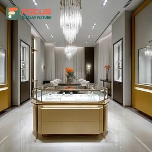 Sistema de Exhibición de Joyería Minimalista, Vitrina Metálica para Boutique - Product Image 4