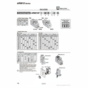 Régulateur de collecteur compact SMC Pneumatics ARM10F2-18BG régulateur de pression à haut rendement - Product Image 1