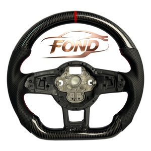 Volant en fibre de carbone pour Volkswagen Golf 7 7.5 Golf 6 GTI R R-Line VM Golf 8 MK8 MK7.5 MK7 MK6 Passat B8 - Product Image 1