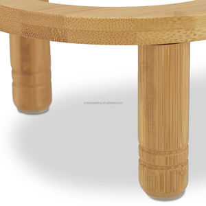 Petits bols surélevés pour chiens et chats avec support en bambou 2 bols en acier inoxydable Type d'installation facile - Product Image 6