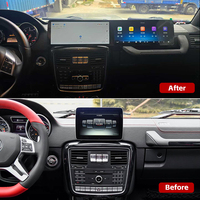 Reproductor de DVD para Auto Doble de 12.8 Pulgadas, Radio Android con Pantalla Táctil, Navegación GPS, Carplay para Mercedes Benz Clase G 2013-2018