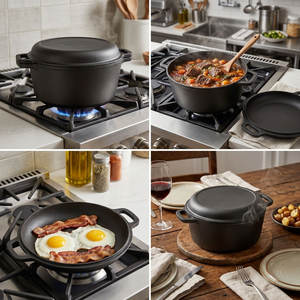 E-Top Black 6.4QT Cocotte en fonte émaillée, Ustensiles de cuisson, Vente en gros - Product Image 6