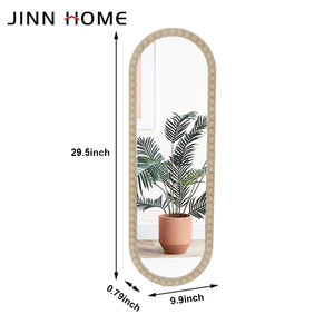 Handgemaakte Moderne Full-Length Body Spiegel Gebogen Top Onregelmatige Muur-Gemonteerde Vloer-Staande Glazen Dressing Spiegel Voor Decoratieve - Product Image 2