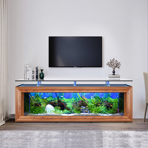 Cubo de Vidro Transparente Personalizado e Ecológico com Iluminação LED para Exibição em Mesa de Sala de Estar, Suporte para TV, Aquário - Product Image 1