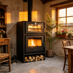 Poêle à micro-combustion moderne autoportant avec cadre en bois, haute efficacité énergétique, <span class=keywords><strong>prix</strong></span> ultra-bas pour villas, à combustible - Product Image 1