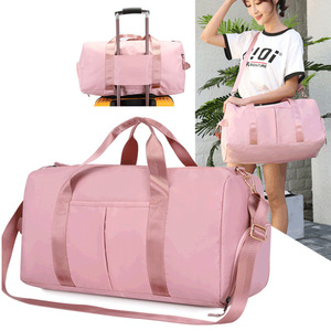 Gym Bag Large Capacity Pink Oxford Cloth Wet Dry Separation Sports Travel Duffel Bag - Product Image 1