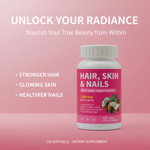 Cápsulas de Gel Suave con Fórmula de Apoyo a la Belleza 22 en 1, Biotina con Colágeno y Queratina para un Crecimiento Rápido del Cabello, una Piel Radiante y Uñas Fuertes - Product Image 2