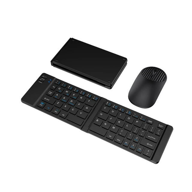 Portable Foldable Mini Wireless USB Keyboard Mouse Set Rechargeable Ultra Slim for Travel Business Tablet iPad PC Stock
