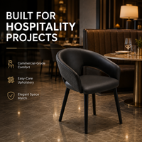 Chaise de salle à manger moderne de style tubulaire, rembourrée, dossier incurvé gris, pieds effilés, pour hôtel et restaurant