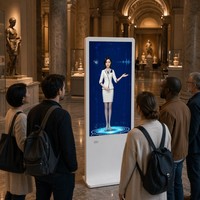 Bibliotecario Digital con IA, Máquina Todo en Uno, Biblioteca Virtual en Línea las 24 Horas, Humano Digital Virtual, Animación Interactiva, Gráficos