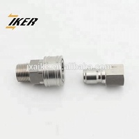 Raccord rapide hydraulique en acier inoxydable à filetage NPT BSP de type KC
