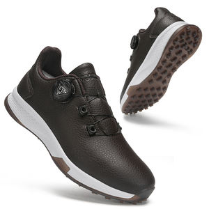 Summer <strong>Golf</strong> <strong>Shoes</strong> Comfortable Cushioning Knob Laces Waterproof Anti-Slip Height Increasing Design Leather Upper Rubber - Product Image 1