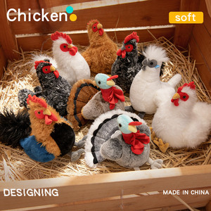 Juguete de Peluche Realista de Aves de Corral: Gallina, Gallo, Pavo. Peluche Suave, Muñeco de Confort para Niños, Decoración del Hogar, Regalo. - Product Image 1