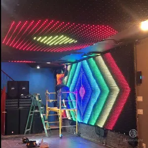 LED DJ Vision Vorhänge DMX512 Sound Control Einweg Stoff Vision Vorhänge Bühnen licht Stoff P10 Led Vorhang