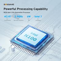 BOSGAME B100 Intel 12e generatie Mini PC 16GB DDR4 RAM 512GB M.2 2280 SSD 4K 60HZ Drievoudig beeldscherm Dubbele HDMI Type-C 6W TDP WIFI5 BT 5.0