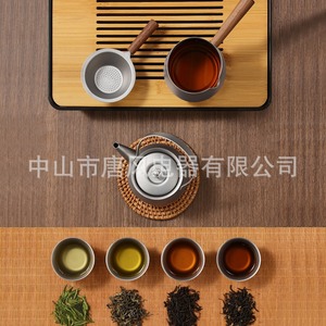 Pure Titanium Tea <b>Set</b> 7-Piece <b>Set</b> With <b>Teapot</b> Cups And Pot For Home Camping Gift Use Titanium Gray Eco-Friendly - Product Image 3