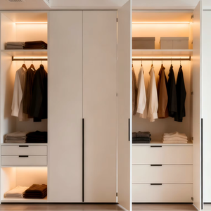 ตู้เสื้อผ้าสไตล์มินิมอลแบบปรับแต่งได้ทันสมัยพร้อมไฟ LED ภายในสามารถออกแบบมาเพื่อใช้ในห้องนอนโรงแรมและวิลล่า - Product Image 4