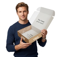 Offre Spéciale : Boîtes d'expédition pliables en carton ondulé biodégradable personnalisées pour cosmétiques, vernis à ongles, huiles, sérums de soin et perruques