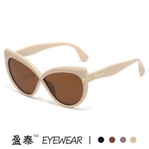 แว่นตา แว่นกันแดดทรงแคทอาย สีดำ UV400 แฟชั่นผู้หญิง - Product Image 4