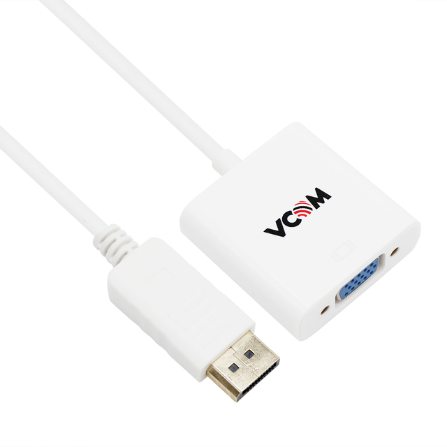 VCOM DP to VGA Monitor Adapter Male to Female  Converter Cable 15cm for Computer Monitor Projector HDTV