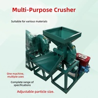 Moulin à farine de maïs et de blé monophasé de petite taille, broyeur à disques pour aliments, machine domestique de broyage de poudre