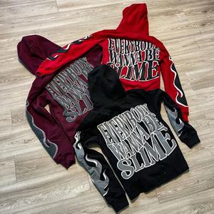 Sudadera Unisex Y2K de Algodón de 450 g/m², Estilo Urbano con Estampado, Dobladillo Recortado y Capucha para Otoño - Product Image 2