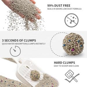 Usine Cat Sand OEM ODM Litière économique de bentonite <span class=keywords><strong>pour</strong></span> animaux de compagnie de haute qualité Parfum écologique Arena Sanitaria Para Gato - Product Image 2