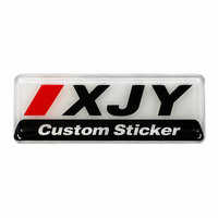 Autocollant en résine époxy PVC transparente personnalisée XJY, logo en dôme 3D, étiquette pour la marque automobile