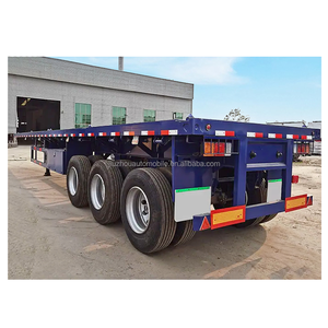 Meilleur Prix Vercoe 60-120 tonnes 2 3 4 essieux semi-remorque à plat pour camion-conteneur 48 pieds 40 pieds 20 pieds remorque à plat pour la vente - Product Image 6