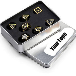 Lot de dés de jeu de rôle en métal multi-faces, motif nacré, dés numérotés sculptés, forme polyédrique D6 pour jeux de société - Product Image 5