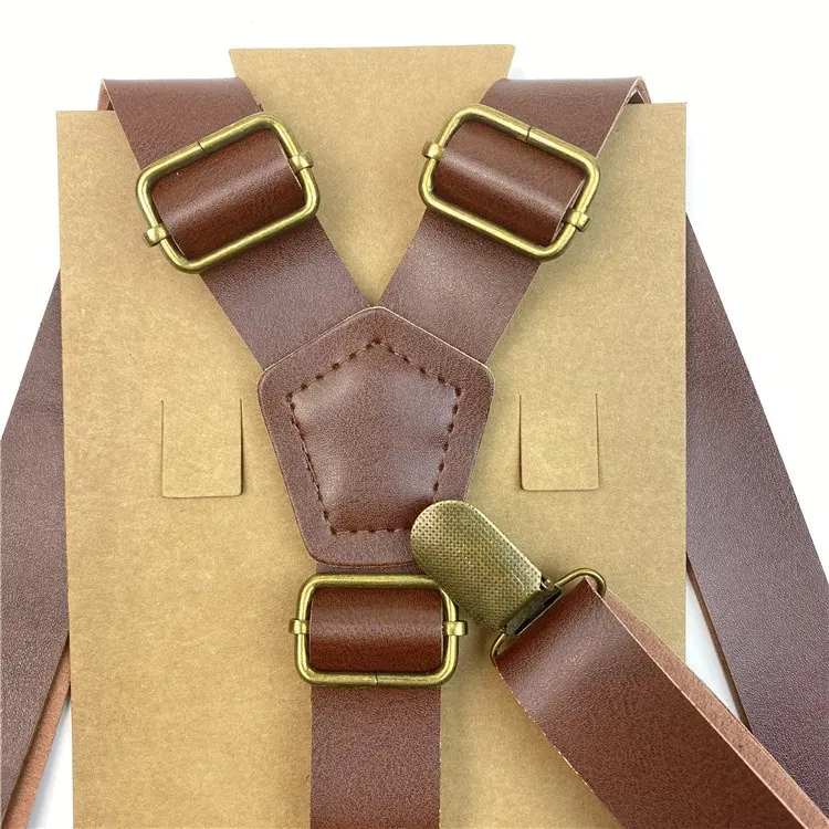 Stylish colors available Leather Braces fashion suspenders for men