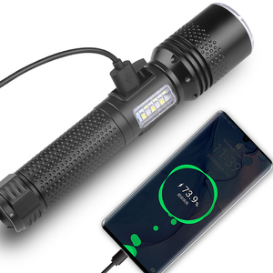 Xhp70 30W LED + 12 * COB Đèn Pin siêu dài phạm vi cao Lumen có thể điều chỉnh tập trung đèn flash đèn pin USB sạc ngoài trời - Product Image 4