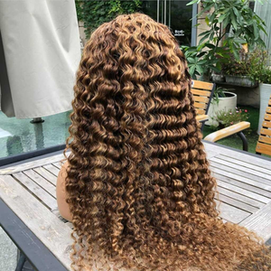 Parrucche di <span class=keywords><strong>capelli</strong></span> umani ricci 13x4 HD Lace Frontal per donne nere, parrucche brasiliane ricci profondi con pizzo trasparente senza colla - Product Image 3