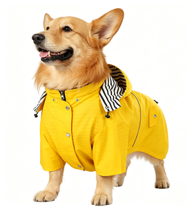 Dog Raincoat Waterproof Dog Jacket Adjustable Hooded Windproof Full Coverage Pet Summer Lightweight Raincoat <b>for</b> Outdoor Walking - Product Image 1
