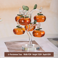 Ornement en cristal Arbre de kaki, porte-bonheur pour tous les vœux, pour salon, cave à vin, entrée, décoration intérieure, cadeau de pendaison de crémaillère