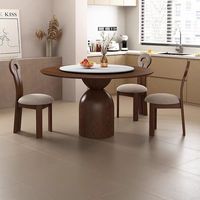 Großhandel kleine Wohnung Villa Hotel Massivholz Vintage natürliche alte Kunst kreative runde Esstisch