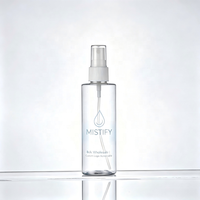 Bouteille PET vide à épaule plate en gros, 20ml, 60ml, 100ml, 120ml, pour lotion de soin, flacon pulvérisateur à fine brume, logo personnalisé, couleur personnalisée