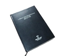 Carnet de notes avec couverture en PU personnalisable en usine, agenda 2023, carnet relié, planificateur quotidien et mensuel, journal