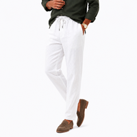 Pantalon en Lin et Coton Personnalisé pour Homme – Respirant, Taille Élastique avec Cordon de Serrage, Idéal Plage et Loisirs – Vente en Gros