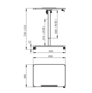 Đồ Nội Thất Cán Sit Và Đứng Lên Bảng Quản Lý Văn Phòng Máy Tính Bàn CEO Hiện Đại Riser Chiều Cao Có Thể Điều Chỉnh Nghiêng Bàn - Product Image 6