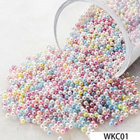 Perles décoratives circulaires non percées de 3/4 mm, effet nacré, pour loisirs créatifs, accessoires de maquillage, porte-stylos, remplissage, nail art