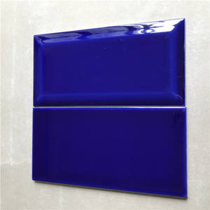 Carreau de céramique de métro plat et biseauté <span class=keywords><strong>bleu</strong></span> 100x200mm pour finition mate brillante intérieure pour mur et sol de salle de bain - Product Image 4