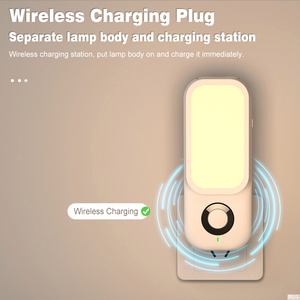 Luces Nocturnas Inteligentes con Sensor de Movimiento LED, Encendido/Apagado Automático por USB, Lámpara de Inducción del <span class=keywords><strong>Cuerpo</strong></span> <span class=keywords><strong>Humano</strong></span> con Estación de Carga Inalámbrica - Product Image 5