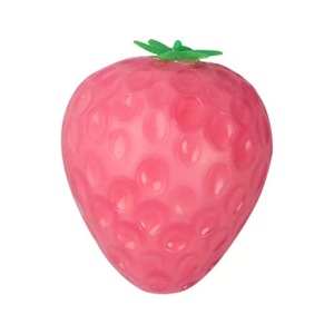 Botu Simulated Color-changing Discolored Strawberries Squeeze Toy Sensory Pinch Decompression Toy <b>Fidget</b> Toy Kids Tricky - Product Image 6