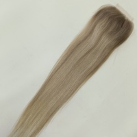 Cierre de Cabello Virgen Europeo 3x5 HD con Encaje, Color Resaltado y Raíz Personalizada, Cierre de Encaje Suizo para Todo Tipo de Cabello