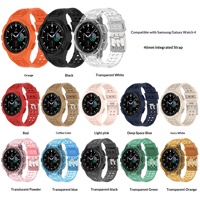 Bracelet de montre en TPU transparent avec étui pour Samsung Galaxy Watch 4 Classic 46 42 44 mm 40 mm 46 mm, bracelet de montre en silicone