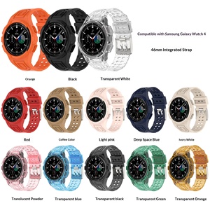 Correa de Reloj Transparente de TPU con Caja para <span class=keywords><strong>Samsung</strong></span> Galaxy <span class=keywords><strong>Watch</strong></span> <span class=keywords><strong>4</strong></span> <span class=keywords><strong>Classic</strong></span> <span class=keywords><strong>46</strong></span> 42 44mm 40mm 46mm, Correa de Silicona - Product Image 2