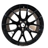 Nouvelles jantes en alliage d'aluminium forgé 6061 T6 Hyper Black à cinq branches, pressées 12000T, certifiées TUV JWL VIA Geruida S2-00037, 18-23, personnalisées