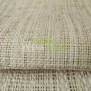 फर्नीचर के लिए 1.2x50 मीटर रफ्फिया कपड़े रोल प्राकृतिक राफिआ पाम शीट